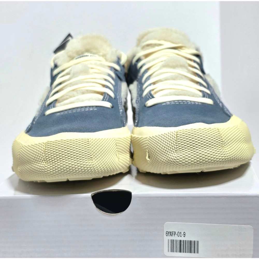 BRANDBLACK Bravo Faux Shearling Sneakers Womens Sz 9 Blue Leather Vibram $180 - Picture 10 of 12
